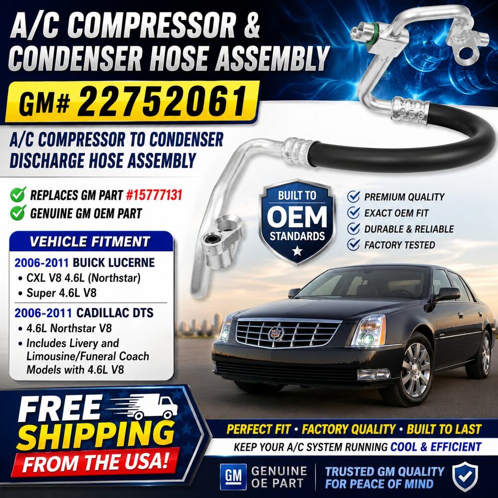 Air Conditioning Compressor and Condenser Hose Assembly GM# 22752061